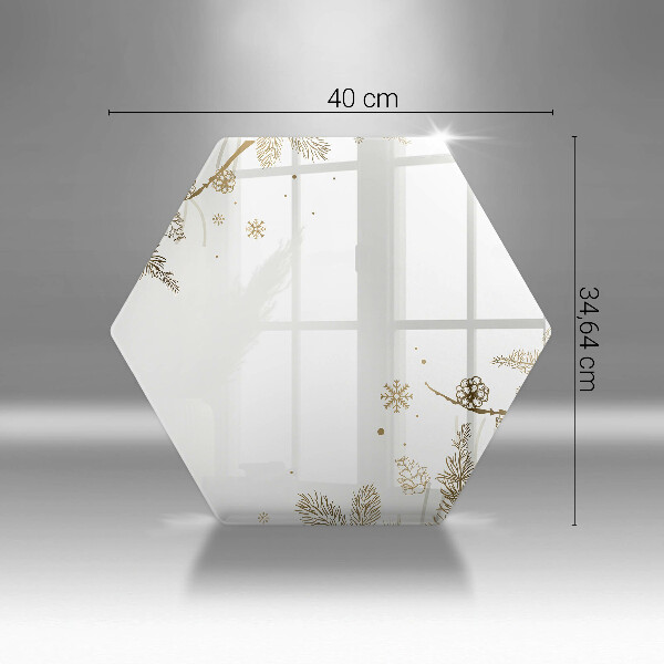 Üveg vágódeszka Téli díszek