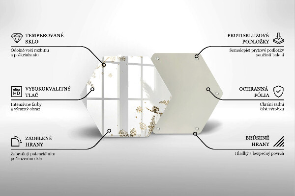 Üveg vágódeszka Téli díszek