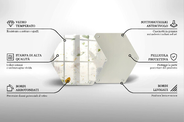 Üveg vágódeszka Lehulló levelek