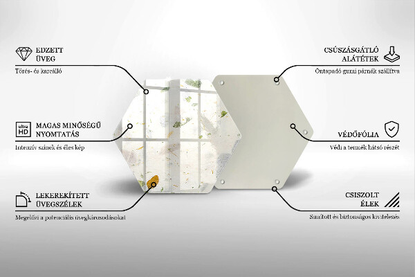 Üveg vágódeszka Lehulló levelek