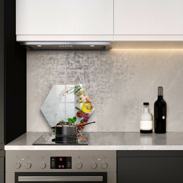 Üveg vágódeszka Zöldségek és fűszerek