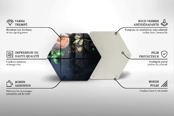 Üveg vágódeszka Fűszertálak