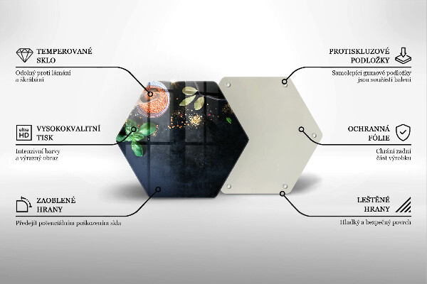 Üveg vágódeszka Fűszertálak