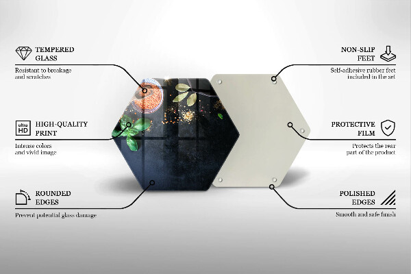 Üveg vágódeszka Fűszertálak