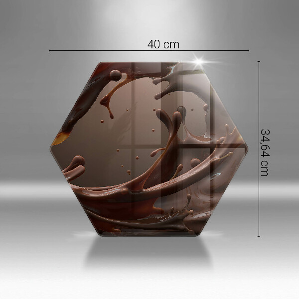 Üveg vágódeszka Folyékony csokoládé