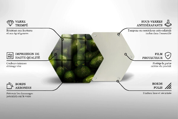 Üveg vágódeszka Avokádó gyümölcs