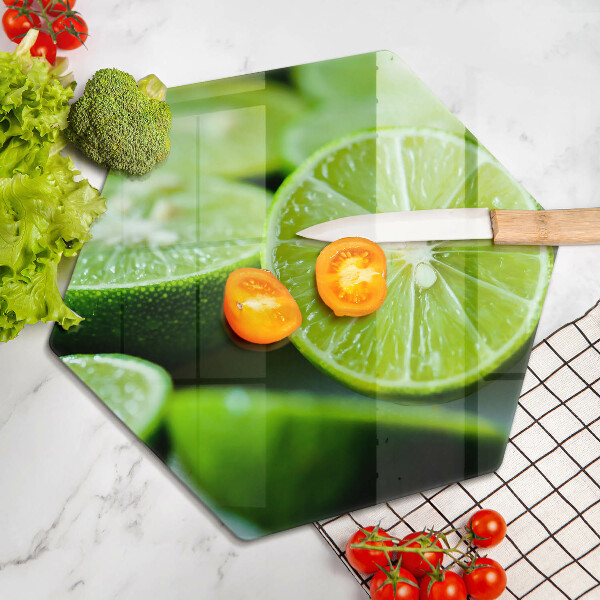 Üveg vágódeszka Lime citrus