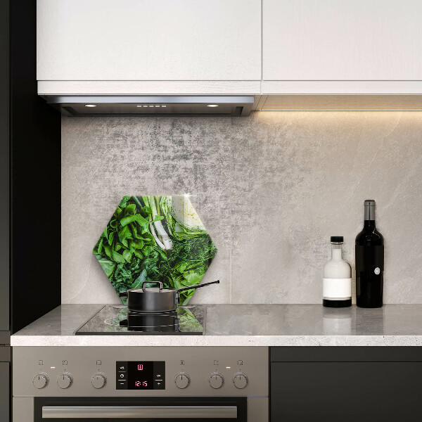 Üveg vágódeszka Zöld zöldségek