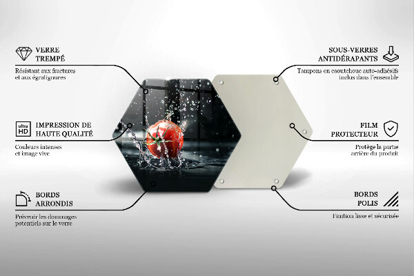 Üveg vágódeszka Paradicsom vízben