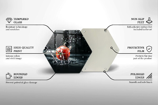 Üveg vágódeszka Paradicsom vízben