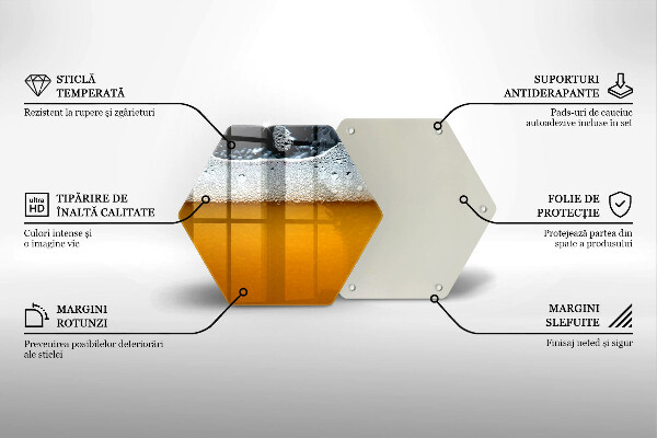 Üveg vágódeszka Igyál sörhabot