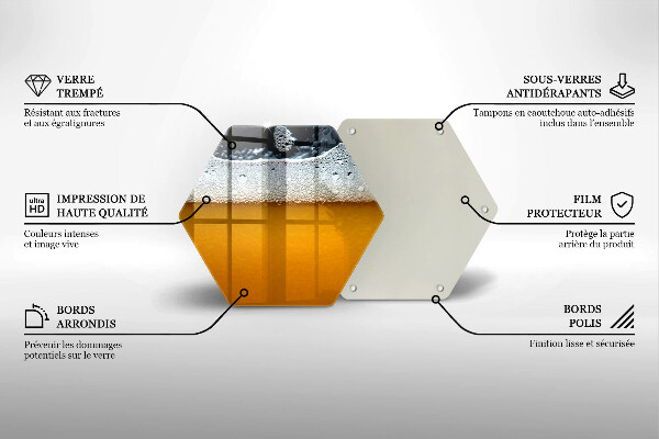 Üveg vágódeszka Igyál sörhabot