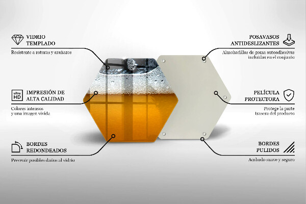 Üveg vágódeszka Igyál sörhabot