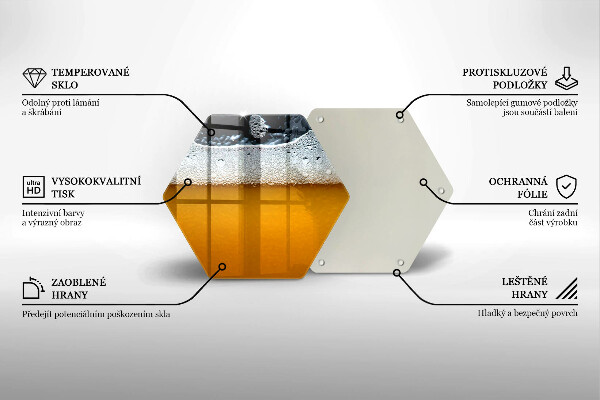 Üveg vágódeszka Igyál sörhabot