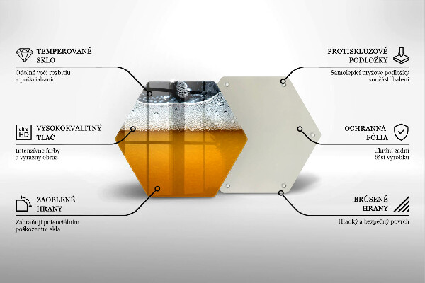 Üveg vágódeszka Igyál sörhabot