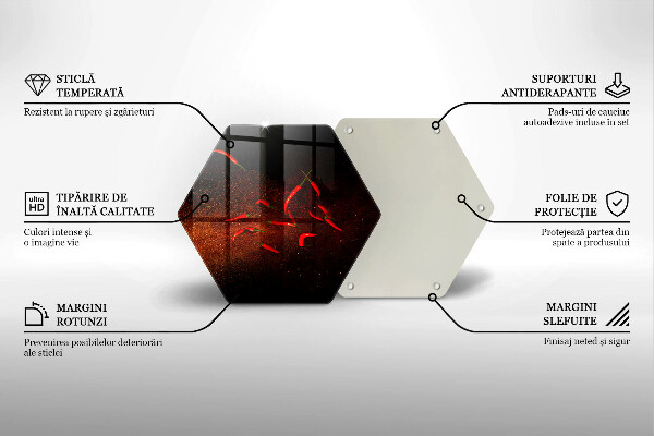 Üveg vágódeszka Csípős chili paprika