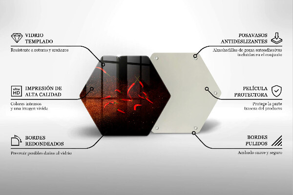 Üveg vágódeszka Csípős chili paprika