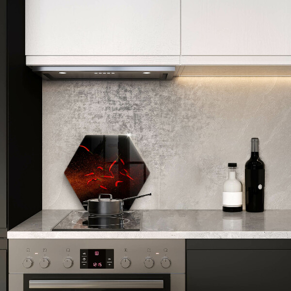 Üveg vágódeszka Csípős chili paprika