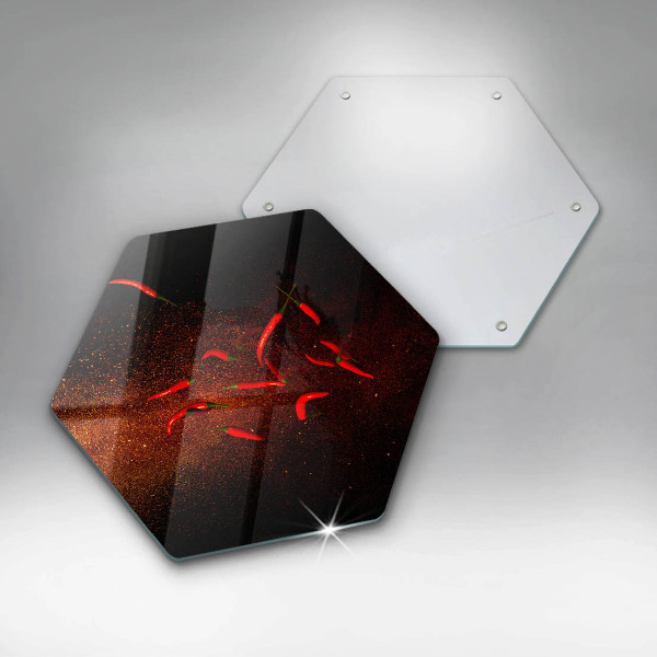 Üveg vágódeszka Csípős chili paprika