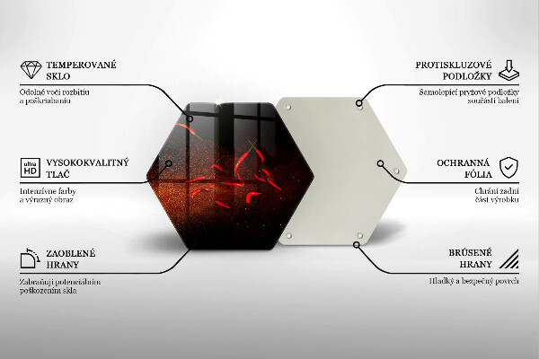 Üveg vágódeszka Csípős chili paprika