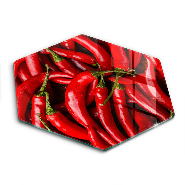 Üveg vágódeszka Csípős chili paprika