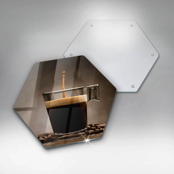 Üveg vágódeszka Üveg és kávébab