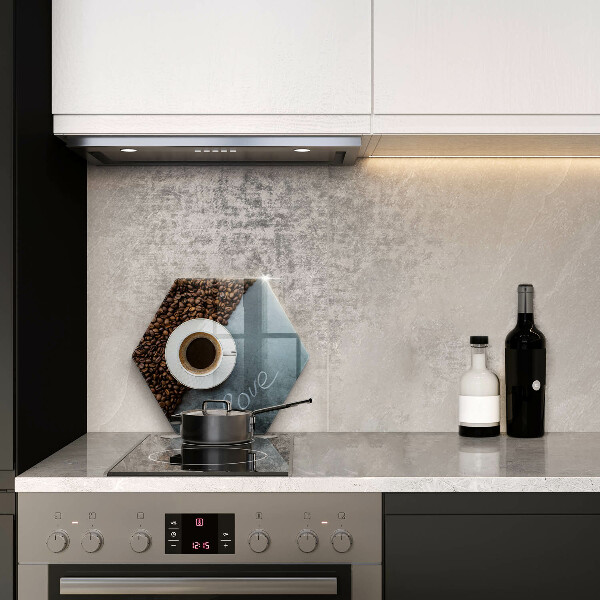 Üveg vágódeszka Kávébab és csésze