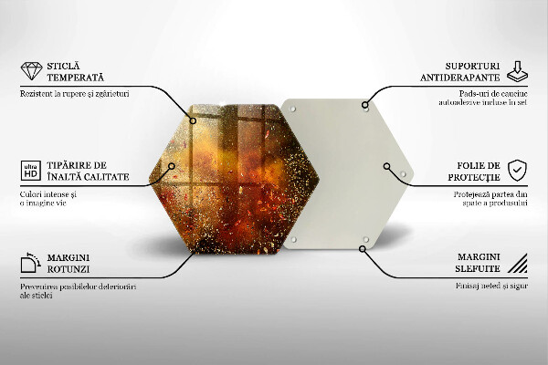 Üveg vágódeszka Színes fűszerek