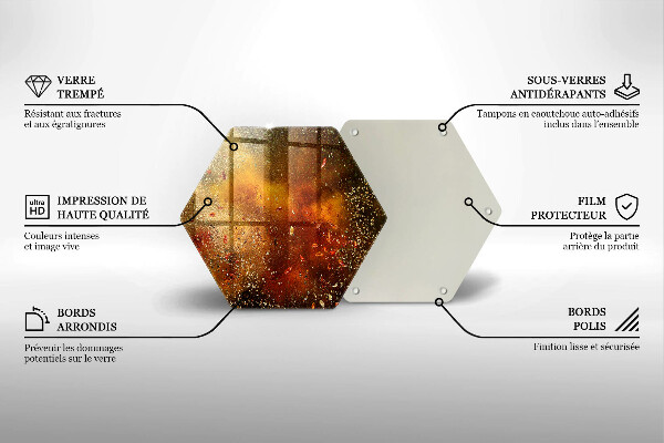 Üveg vágódeszka Színes fűszerek