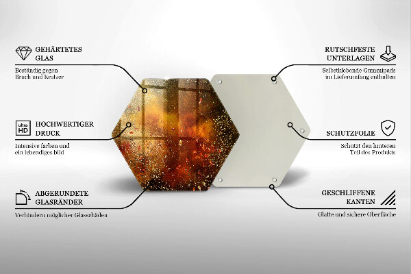 Üveg vágódeszka Színes fűszerek