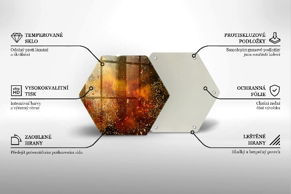 Üveg vágódeszka Színes fűszerek