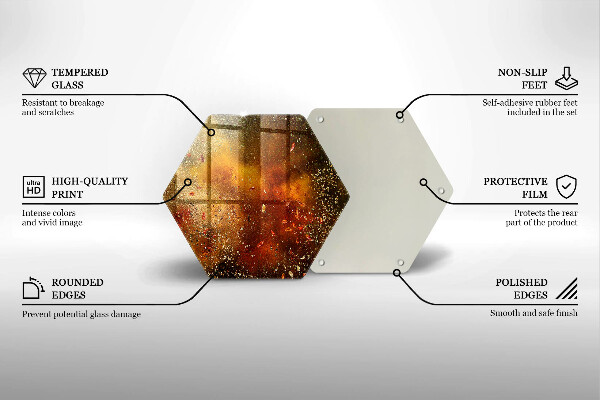 Üveg vágódeszka Színes fűszerek