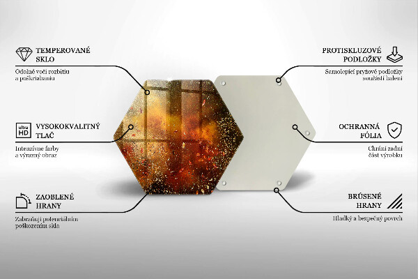 Üveg vágódeszka Színes fűszerek