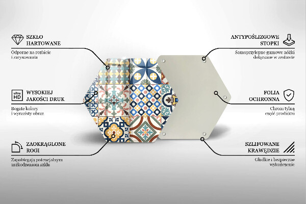 Üveg vágódeszka Dekoratív csempe