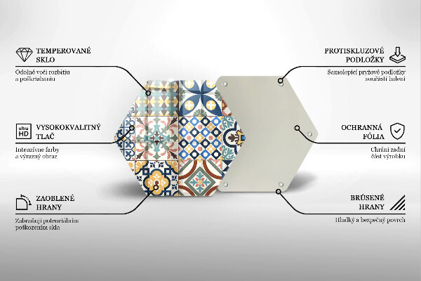 Üveg vágódeszka Dekoratív csempe