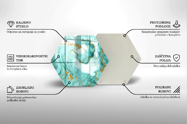 Üveg vágódeszka Kék absztrakció