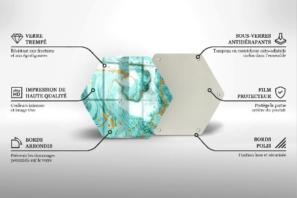 Üveg vágódeszka Kék absztrakció