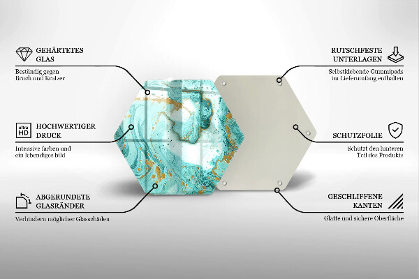 Üveg vágódeszka Kék absztrakció