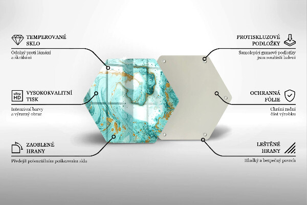 Üveg vágódeszka Kék absztrakció