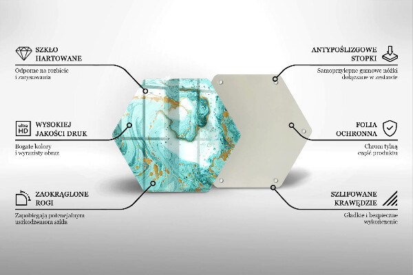 Üveg vágódeszka Kék absztrakció