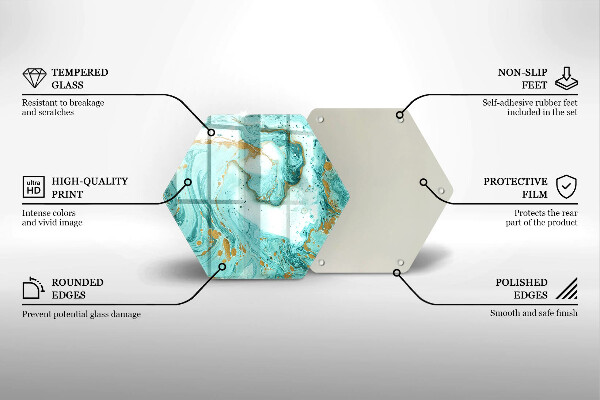 Üveg vágódeszka Kék absztrakció