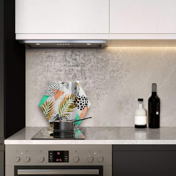 Üveg vágódeszka Boho levelek minta