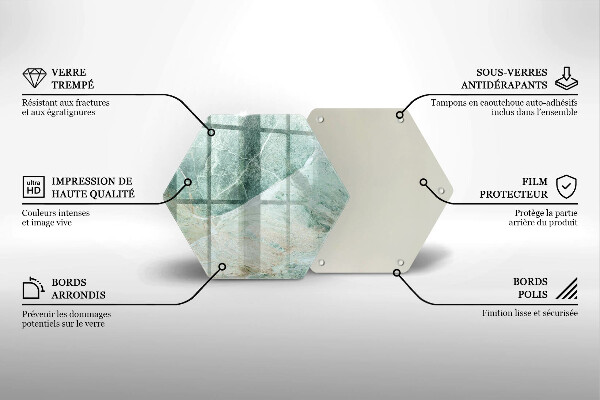 Üveg vágódeszka Kő szerkezet