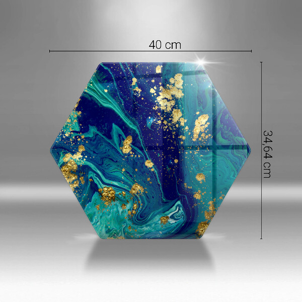 Üveg vágódeszka Absztrakció arannyal