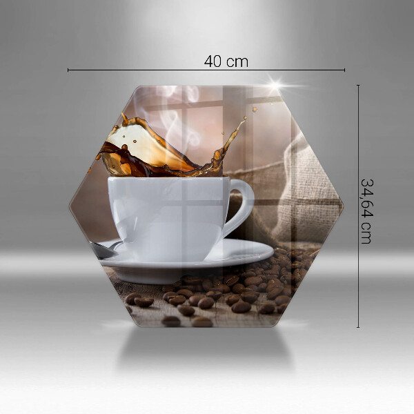 Üveg vágódeszka Csésze és kávébab