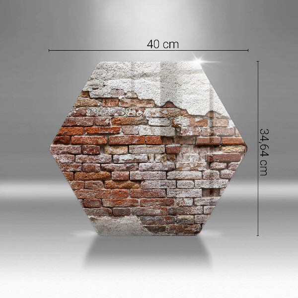 Üveg vágódeszka Régi tégla és beton fal