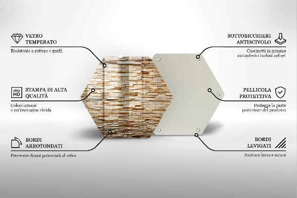 Üveg vágódeszka Díszítő kövek textúrája