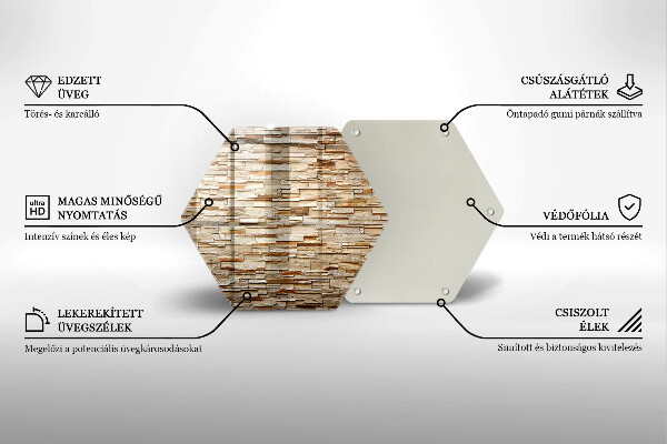 Üveg vágódeszka Díszítő kövek textúrája