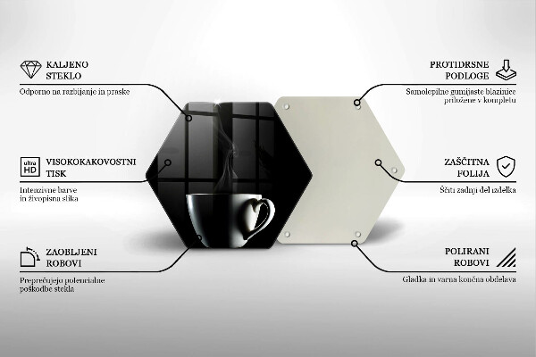Üveg vágódeszka Egy csésze tea