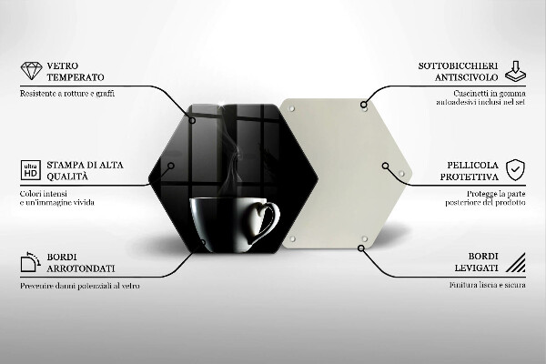 Üveg vágódeszka Egy csésze tea